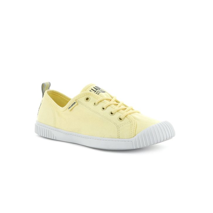 Palladium Easy δαντελα καμβα Low Tops Sneakers γυναικεια κίτρινα | CLRD98567