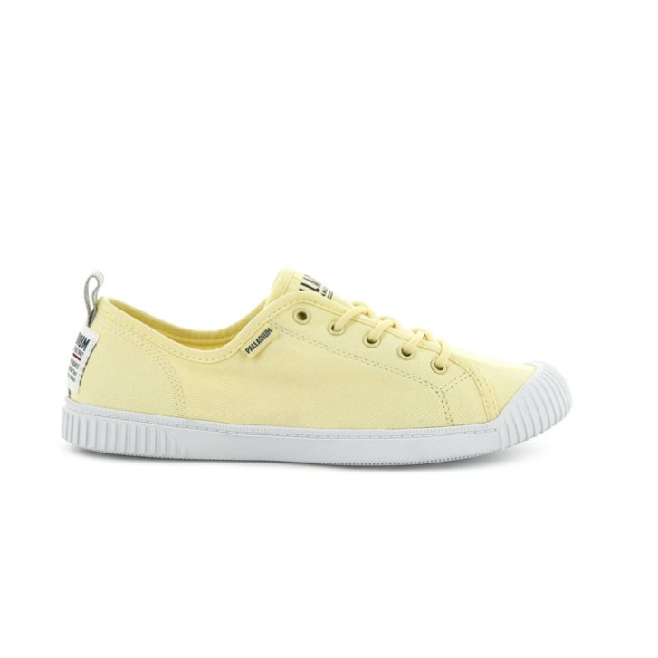 Palladium Easy δαντελα καμβα Low Tops Sneakers γυναικεια κίτρινα | CLRD98567