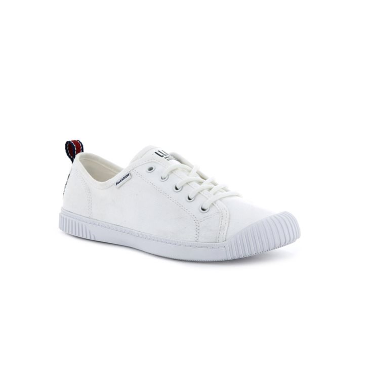 Palladium Easy δαντελα καμβα Low Tops Sneakers γυναικεια ασπρα | LKPV65827