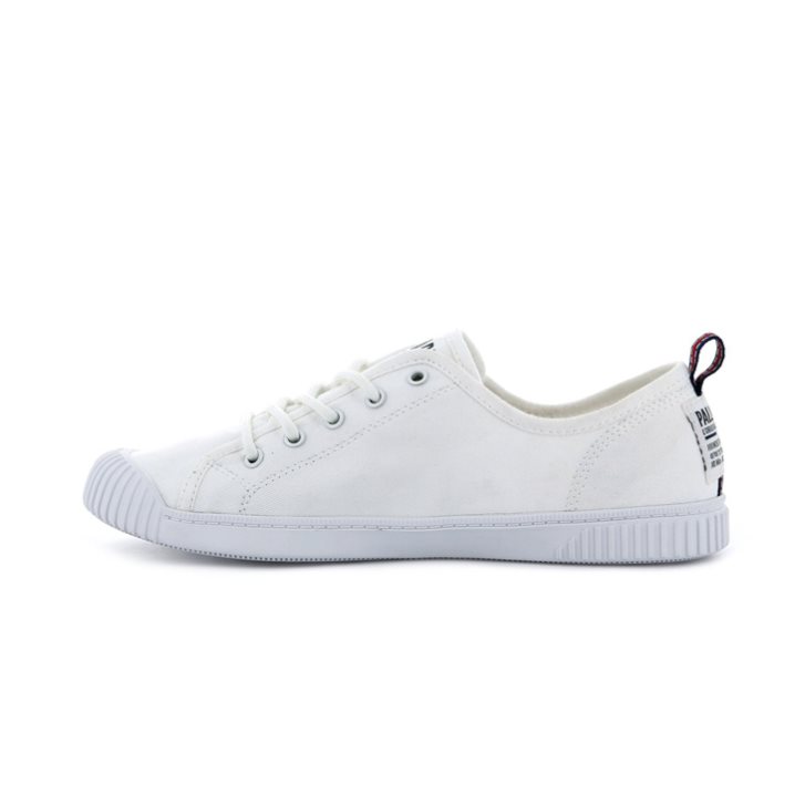 Palladium Easy δαντελα καμβα Low Tops Sneakers γυναικεια ασπρα | LKPV65827