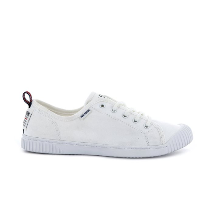 Palladium Easy δαντελα καμβα Low Tops Sneakers γυναικεια ασπρα | LKPV65827