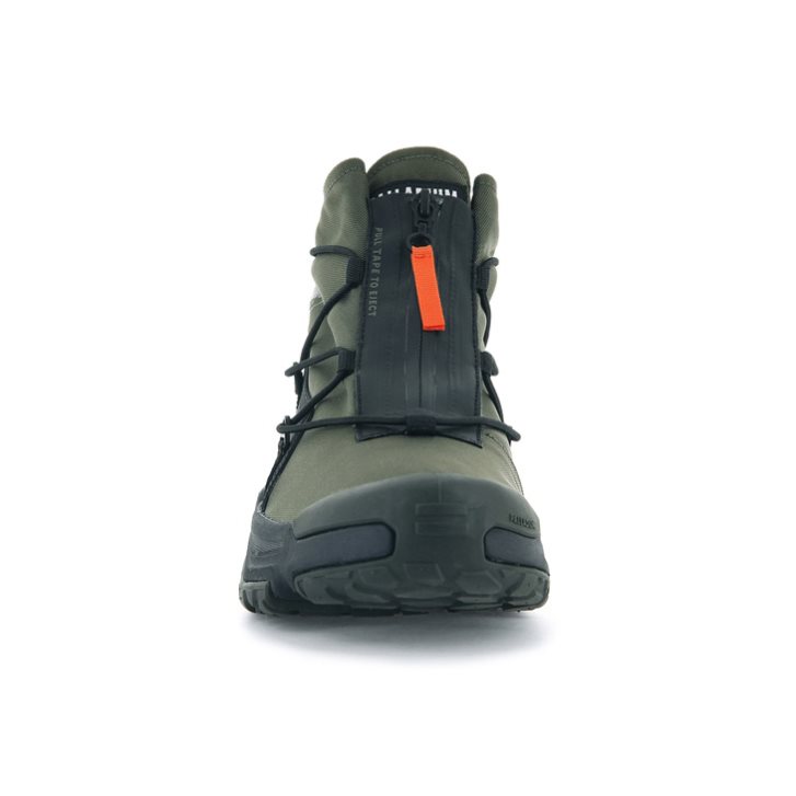 Palladium Off-grid Hi Zip αδιαβροχα + Sneakers γυναικεια Ελιά | BOAS48293