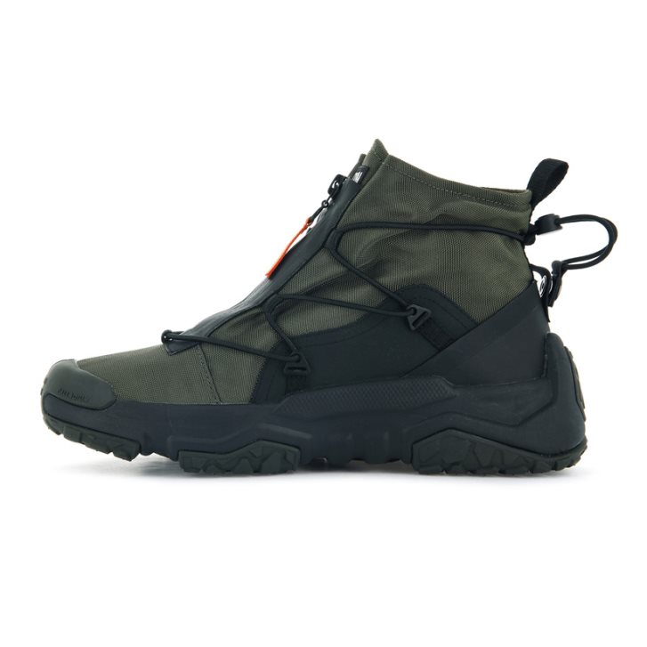 Palladium Off-grid Hi Zip αδιαβροχα + Sneakers γυναικεια Ελιά | BOAS48293