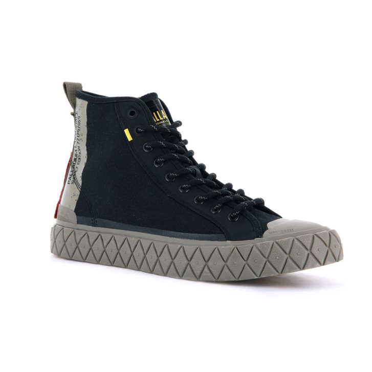 Palladium Palla Ace Supply Mid High Tops Sneakers γυναικεια μαυρα | PSJY34605
