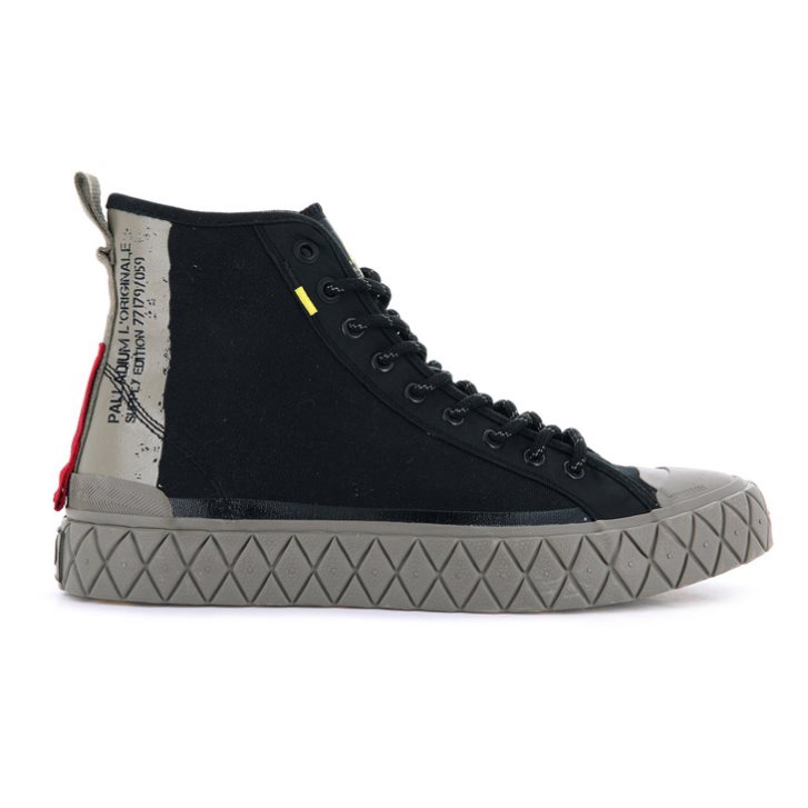 Palladium Palla Ace Supply Mid High Tops Sneakers γυναικεια μαυρα | PSJY34605