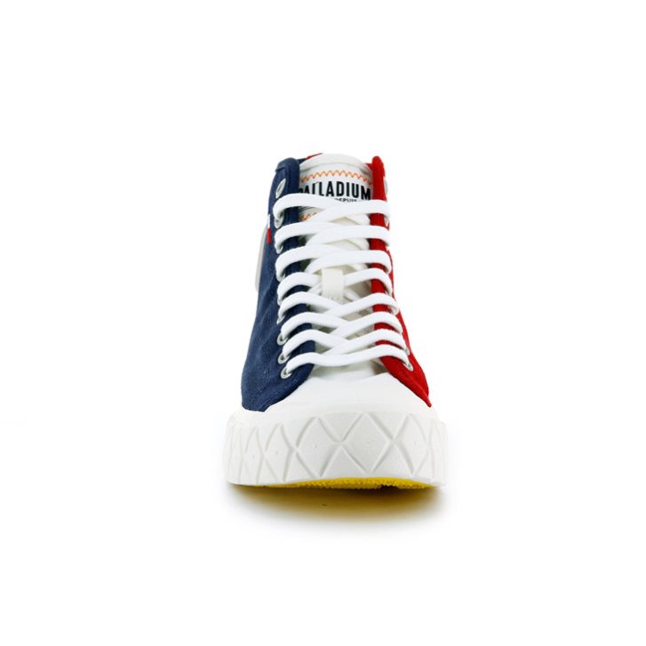 Palladium Palla Ace καμβα High Tops Sneakers ανδρικα σκουρο μπλε κοκκινα | RJVM05842