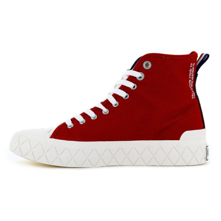 Palladium Palla Ace καμβα High Tops Sneakers ανδρικα σκουρο μπλε κοκκινα | RJVM05842