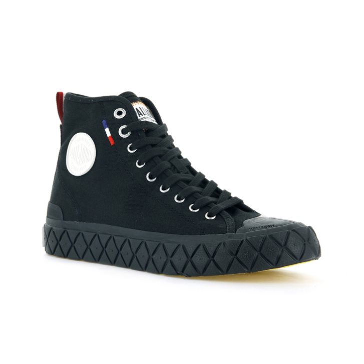 Palladium Palla Ace καμβα High Tops Sneakers ανδρικα μαυρα | RLYS52871