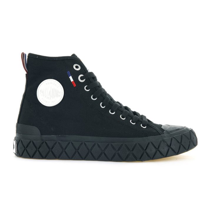 Palladium Palla Ace καμβα High Tops Sneakers ανδρικα μαυρα | RLYS52871