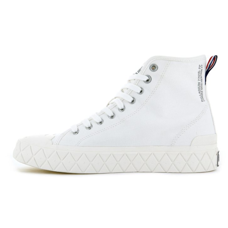 Palladium Palla Ace καμβα High Tops Sneakers ανδρικα ασπρα | WUMD05394