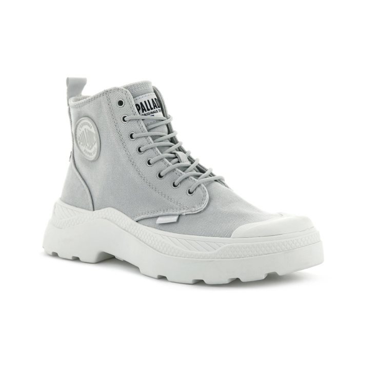 Palladium Pallakix Hi καμβα Boots ανδρικα ανοιχτο γκρι | OXJK62149