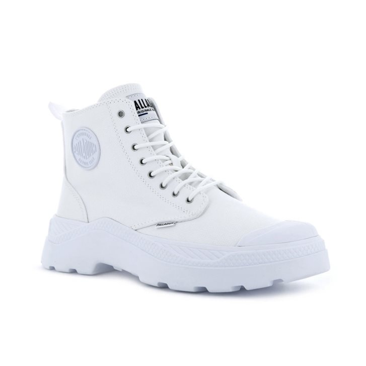 Palladium Pallakix Hi καμβα Boots γυναικεια ασπρα | JKBY85047