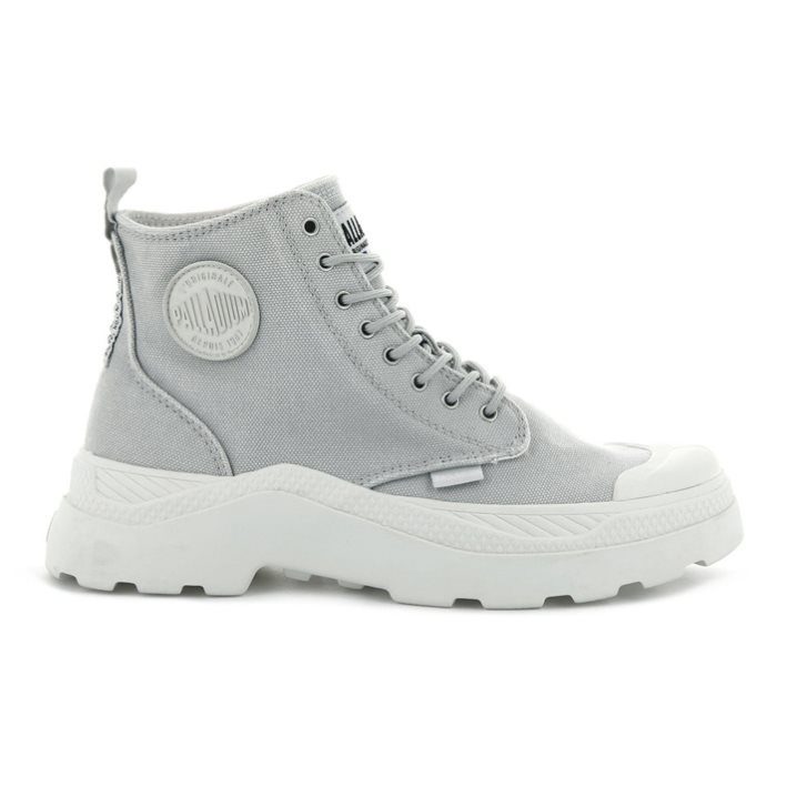 Palladium Pallakix Hi καμβα Boots γυναικεια ανοιχτο γκρι | MYIV91824
