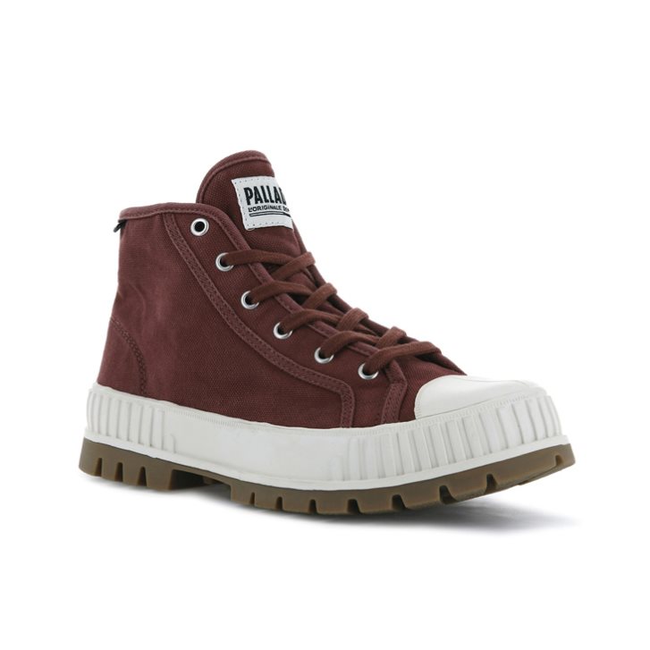 Palladium Pallashock Mid OG High Tops Sneakers γυναικεια μπορντο | BOZA61723