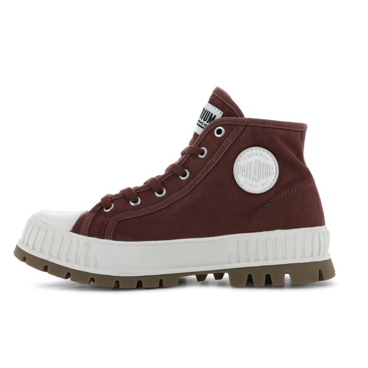 Palladium Pallashock Mid OG High Tops Sneakers γυναικεια μπορντο | BOZA61723