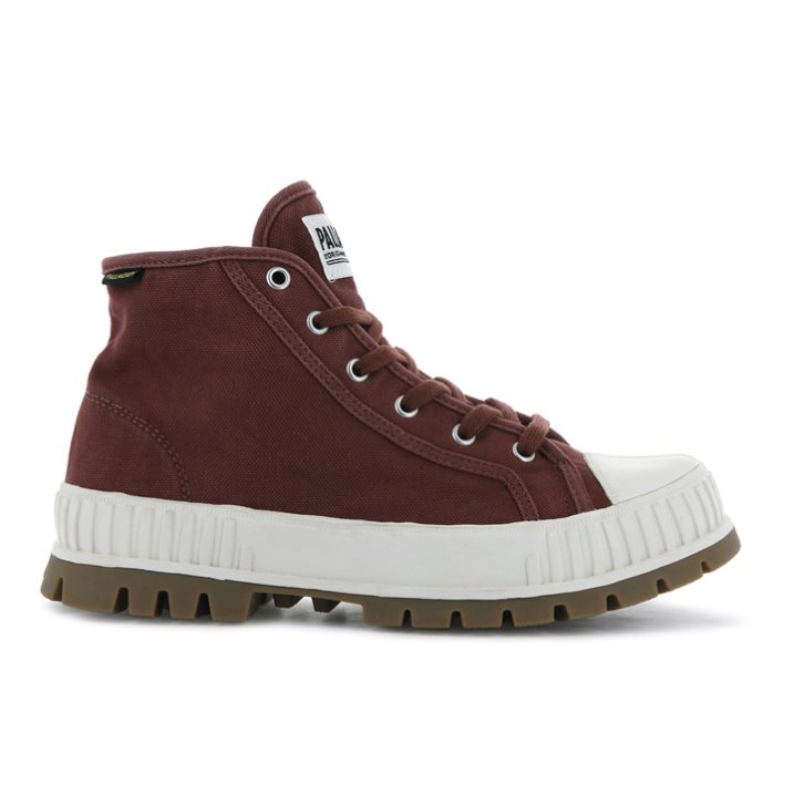 Palladium Pallashock Mid OG High Tops Sneakers γυναικεια μπορντο | BOZA61723