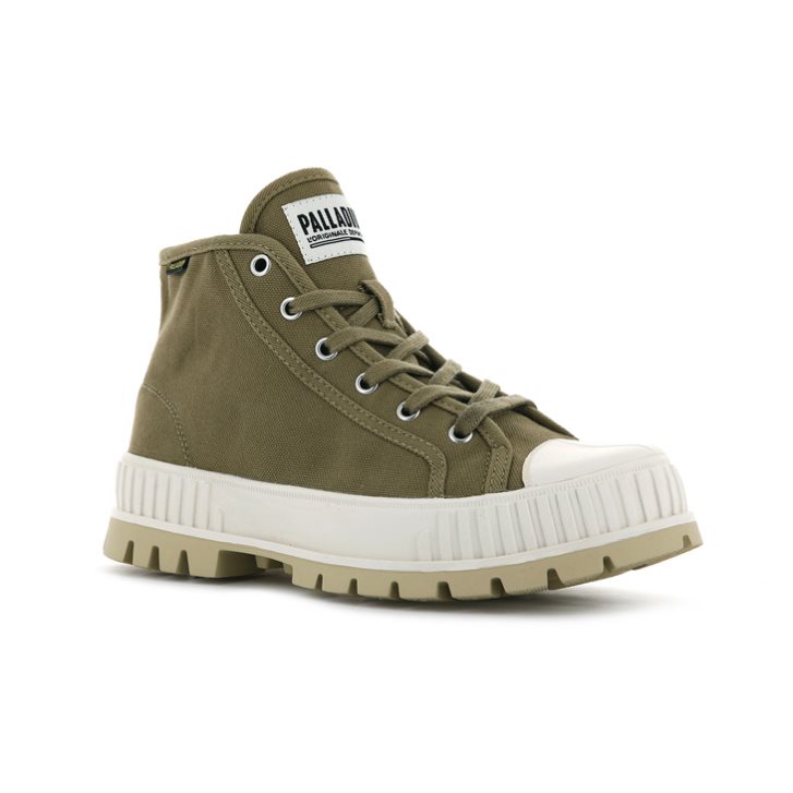 Palladium Pallashock Mid OG High Tops Sneakers γυναικεια Ελιά | IBSJ16507