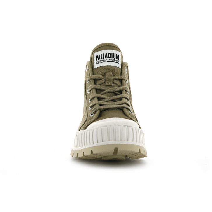Palladium Pallashock Mid OG High Tops Sneakers γυναικεια Ελιά | IBSJ16507