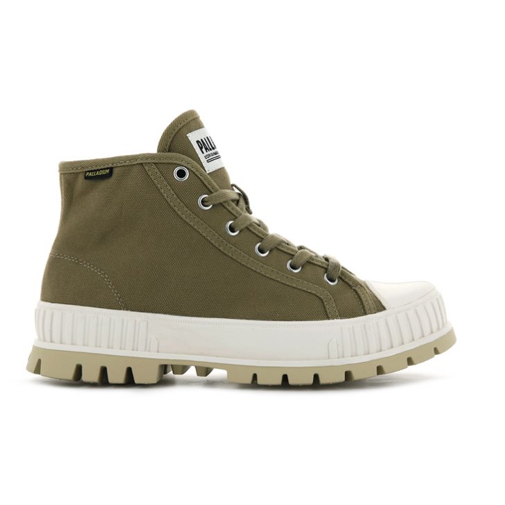 Palladium Pallashock Mid OG High Tops Sneakers γυναικεια Ελιά | IBSJ16507
