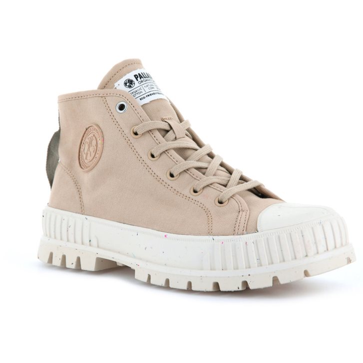 Palladium Pallashock Mid Organic Boots ανδρικα Μπεζ | URAP28496