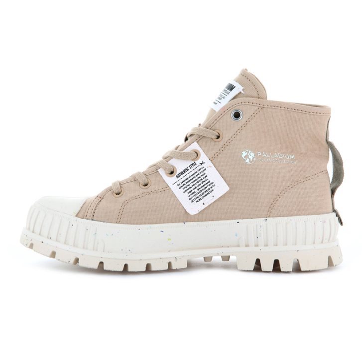 Palladium Pallashock Mid Organic Boots ανδρικα Μπεζ | URAP28496