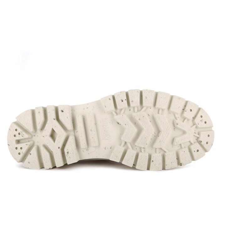 Palladium Pallashock Mid Organic Boots γυναικεια ασπρα | QAUL17293