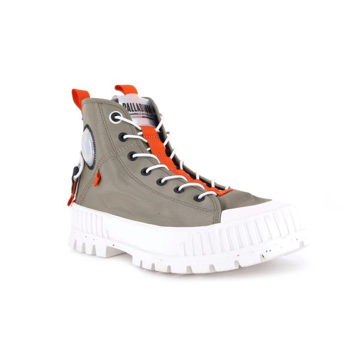 Palladium Pallashock Mid Ticket To Earth Boots γυναικεια Ελιά | MPWQ04567
