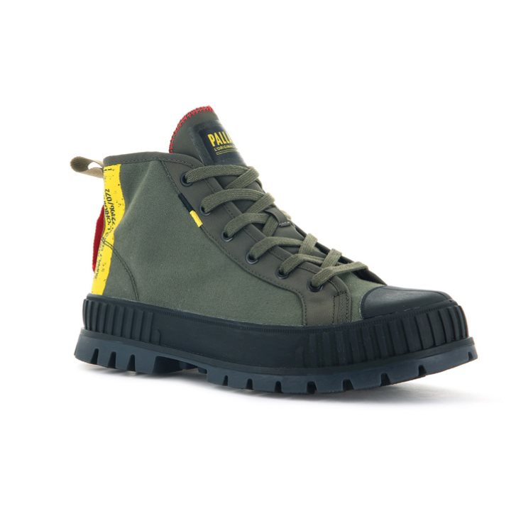Palladium Pallashock Supply Hi Boots ανδρικα Ελιά | JDYK80925