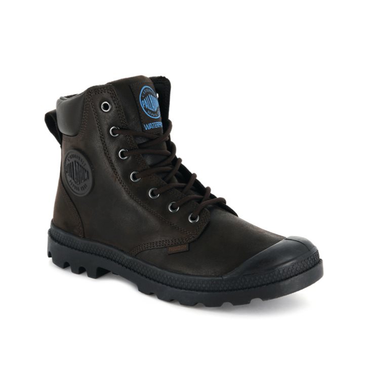 Palladium Pampa Cuff WP LUX Boots ανδρικα σοκολάτα | PDYX96782