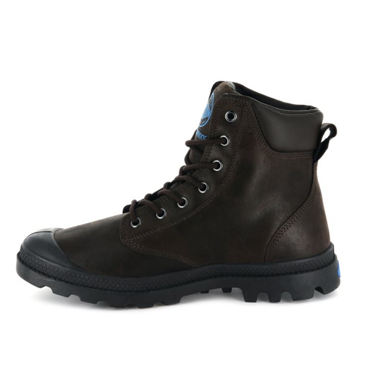 Palladium Pampa Cuff WP LUX Boots ανδρικα σοκολάτα | PDYX96782
