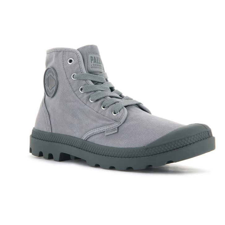Palladium Pampa Hi Boots ανδρικα ανοιχτο γκρι | BSUA03582