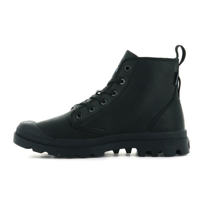 Palladium Pampa Hi Ess Leather WP+ Boots ανδρικα μαυρα | CULY87105