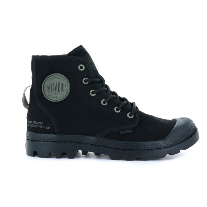 Palladium Pampa Hi Htg Supply Boots γυναικεια μαυρα | HDBT78094