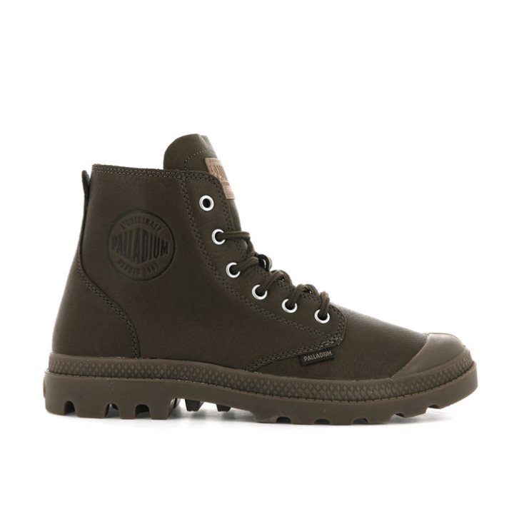 Palladium Pampa Hi Leather UL Boots ανδρικα σοκολάτα | IQLJ48210