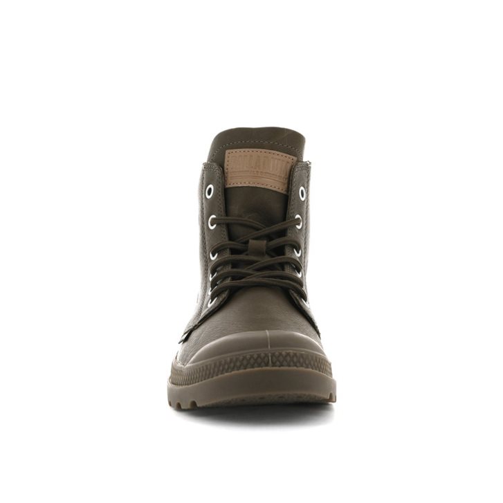 Palladium Pampa Hi Leather UL Boots γυναικεια σοκολάτα | DCVW28619