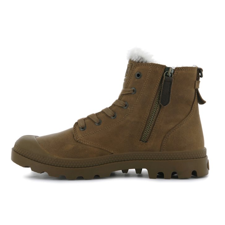 Palladium Pampa Hi Pilot Boots γυναικεια καφε | AVZD78910