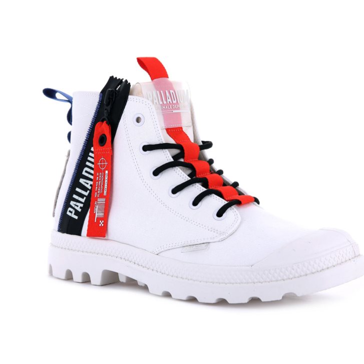 Palladium Pampa Hi Ticket To Earth Boots γυναικεια ασπρα | KROJ16970