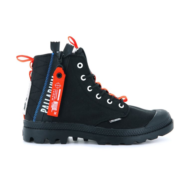Palladium Pampa Hi Ticket To Earth Boots γυναικεια μαυρα | VORP83201