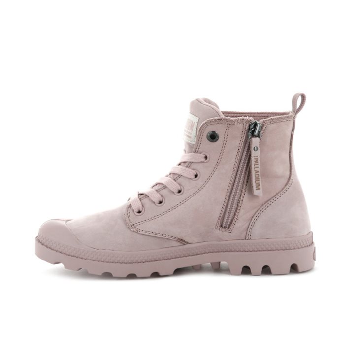 Palladium Pampa Hi Zip Nubuck Boots γυναικεια ροζ | NTGW29065