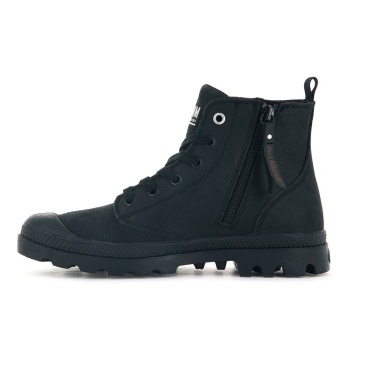 Palladium Pampa Hi Zip SL Boots γυναικεια μαυρα | LYJC76214