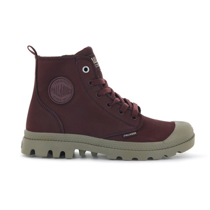 Palladium Pampa Hi Zip SL Boots γυναικεια μπορντο | SJXN78623