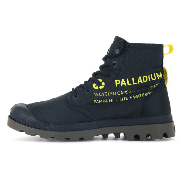 Palladium Pampa Recycle αδιαβροχα+ 2 Boots ανδρικα μαυρα | UEIJ19674