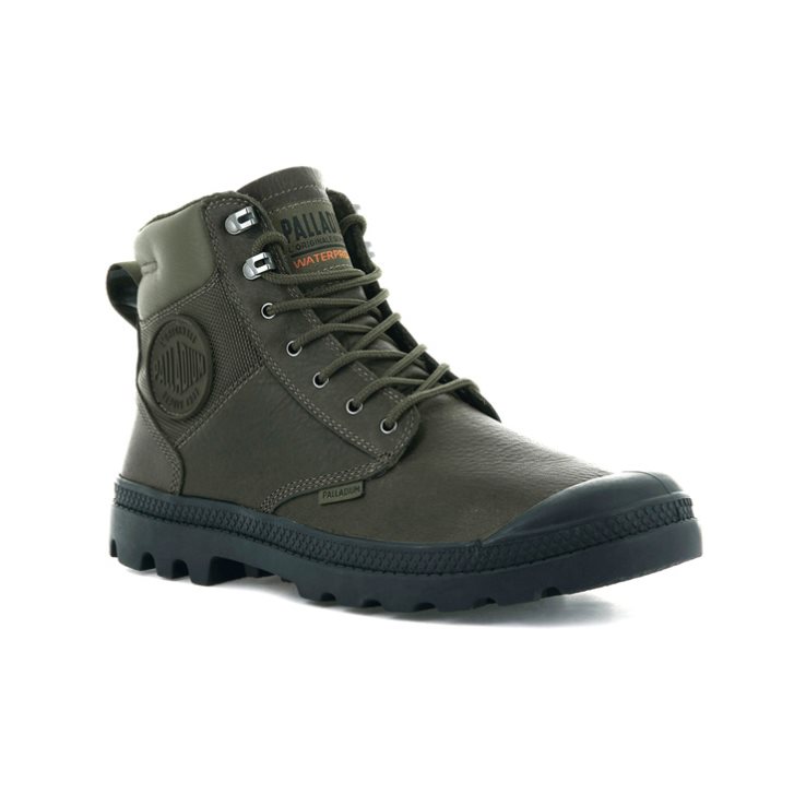 Palladium Pampa Shield WP+ LTH Boots ανδρικα Ελιά | NWYT29681