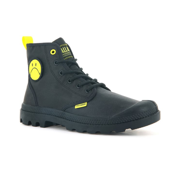 Palladium Pampa Smiley Change Boots ανδρικα μαυρα | FHSZ64279