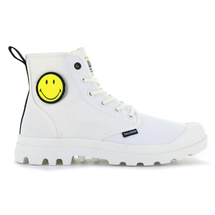Palladium Pampa Smiley Change Boots ανδρικα ασπρα | QBJS68025