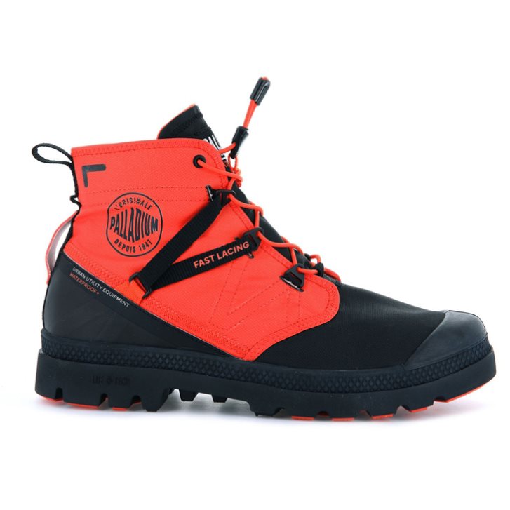 Palladium Pampa Travel Lite+ αδιαβροχα Boots ανδρικα πορτοκαλι μαυρα | ETSO51283