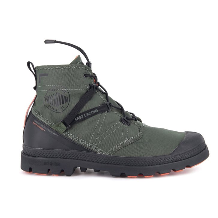 Palladium Pampa Travel Lite+ αδιαβροχα Boots ανδρικα Ελιά | HUNJ97432