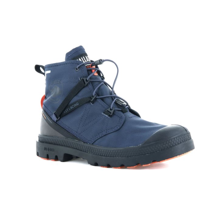 Palladium Pampa Travel Lite+ αδιαβροχα Boots ανδρικα σκουρο μπλε | UZNM63912