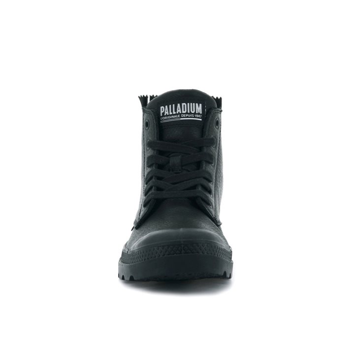 Palladium Pampa Ubn Zips Leather Boots γυναικεια μαυρα | ZTXB52873