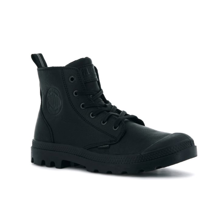 Palladium Pampa Zip Leather ESS Boots ανδρικα μαυρα | PLIM41627